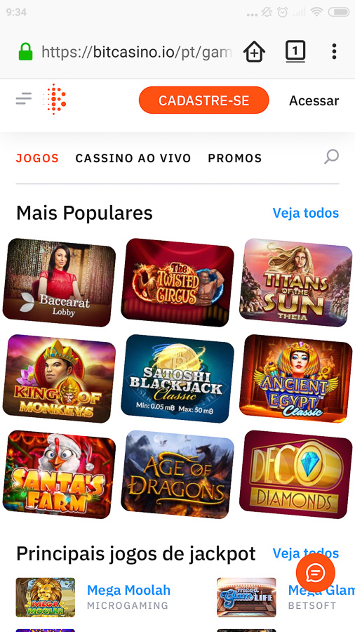 Bitcasino móvil